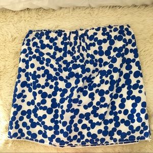 Johnnie B (Boden) Strapless Blue Polkadot Top